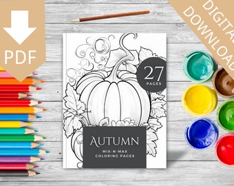 Autumn Adult Coloring Book
