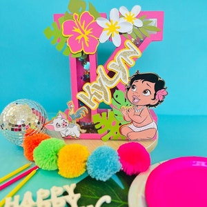 Baby Moana Letter 3D- Moana Party- Moana Birthday