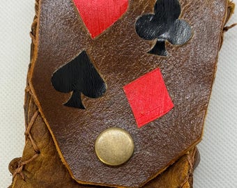 Real Leather Playing Card Holder – Stylish, Durable, One of a Kind!