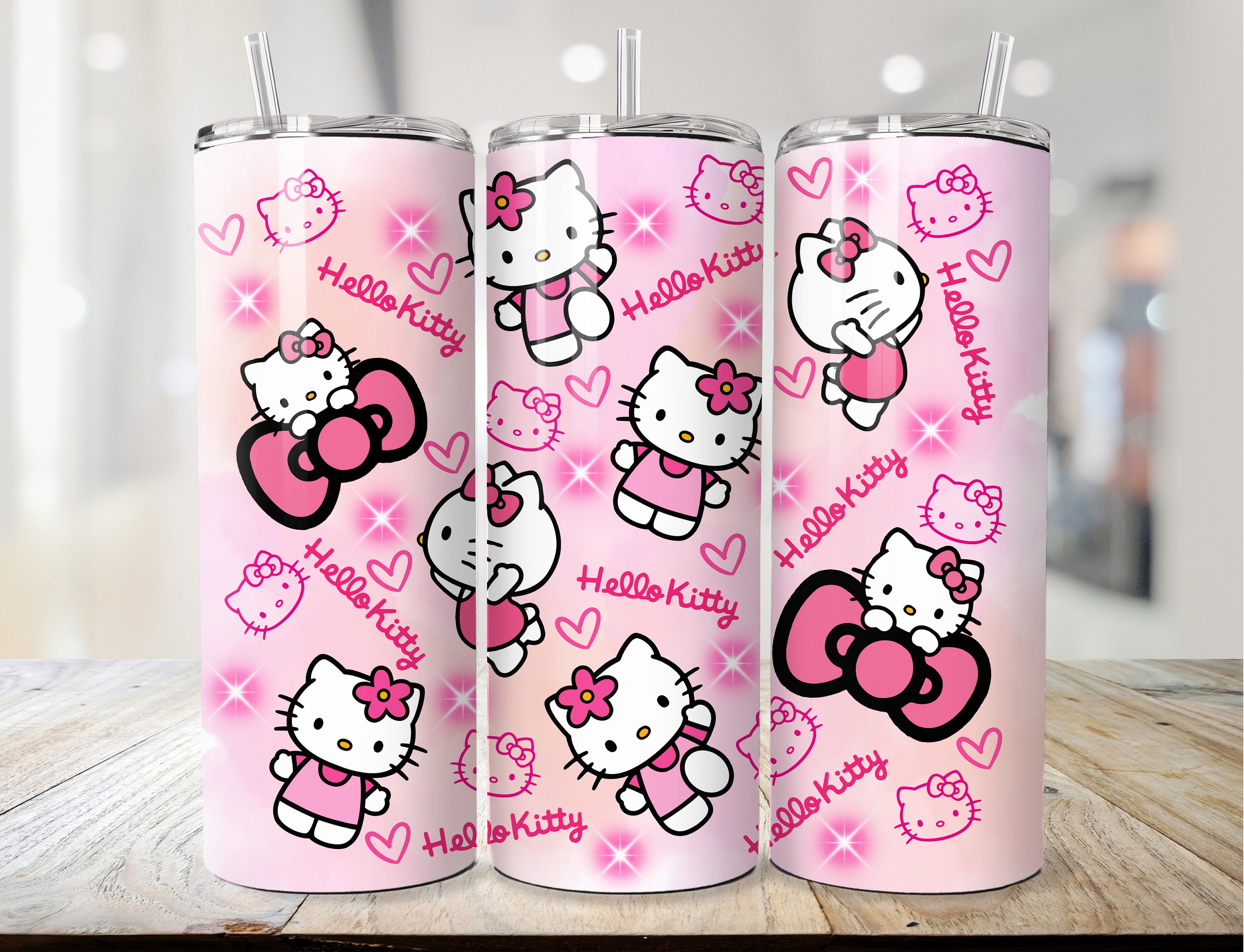 Hello Kitty LV Inspired Pink Ready To Press Sublimation Print for 20oz  Straight Skinny Tumbler – Xtreme Bling Bowtique