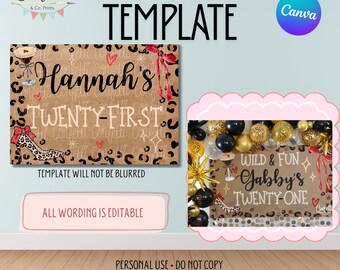 Twenty first Banner Template Editable Canva File Instant Download