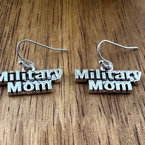 Patriotic Earrings - Military Mom