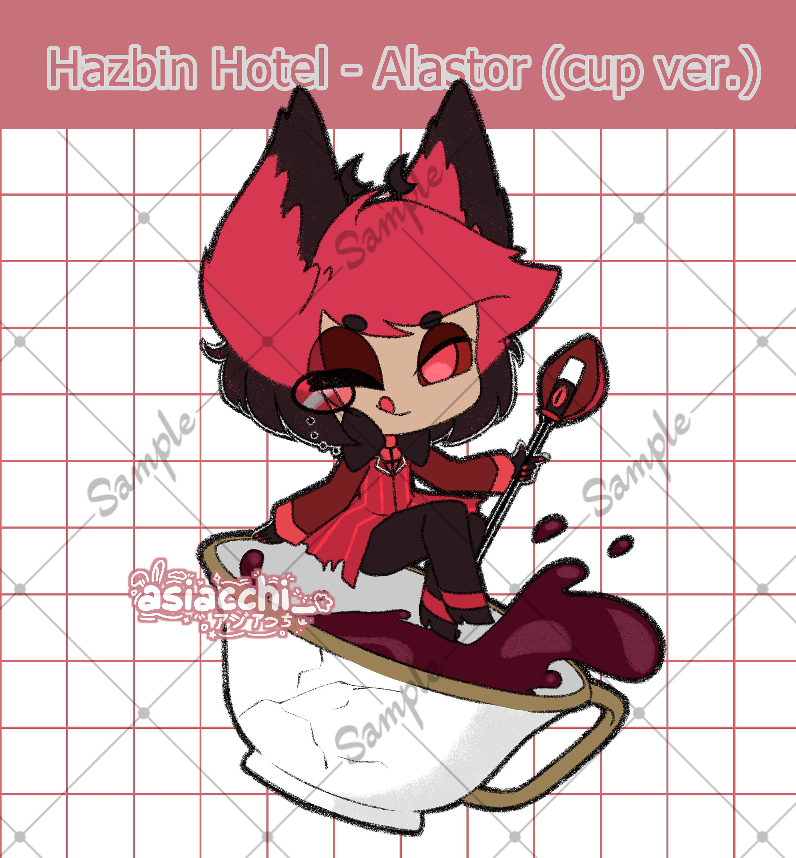Hazbin Hotel Cup Collection - Alastor / Charlie / Angel Dust [keychains ...