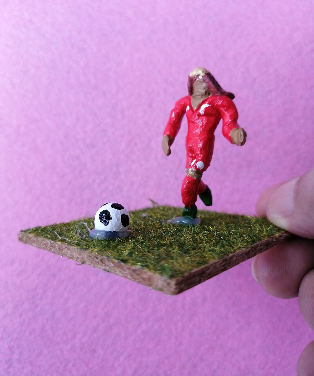 Clay Sculpture Handmadesoccer Player Giftholiday Etsy