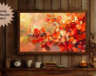 Abstract Fall Frame TV| Fall Foliage Frame TV Art | Autumn Abstract Frame TV Art | Cozy Fall Frame Tv Art | Thanksgiving Frame Tv Art