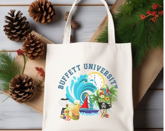 Buffett tribute tote bag, gift for Jimmy Buffett fan, gift for Parrot Head, Jimmy Buffett lover, shopping tote bag, gift tote bag