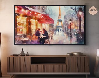 Romantic Frame TV | Frame TV Valentines | Valentine's Day Frame TV | Paris Valentines Frame Tv | Valentines Laptop | Paris Cafe Frame Tv