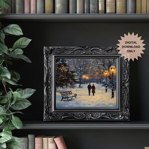 Christmas Wall Art | Snowy Christmas Art | Snowy Wall Art | Christmas Scene Wall Art | Festive Wall Art | Snowy Holiday | Winter Decor