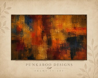 Autumn Abstract Frame TV Art, Fall Abstract Frame Tv Art, Masculine Fall Frame TV, Fall MCM Frame Tv, Autumn Contemporary Frame Tv