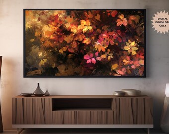 Abstract Fall Frame TV | Fall Foliage Frame TV Art | Autumn Abstract Frame TV Art | Cozy Fall Frame Tv Art | Thanksgiving Frame Tv Art