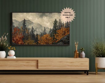 Fall Frame TV Art | Autumn Landscape Frame TV | Frame TV Autumn | Fall Landscape Frame Tv | Moody Fall Frame Tv Art | Nature Landscape tv