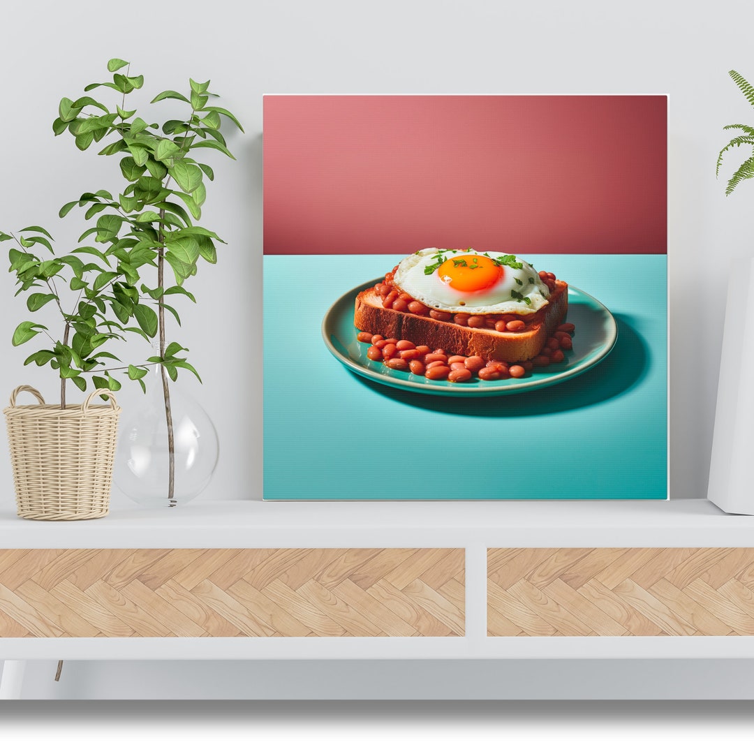 Beans & Egg Kitchen Art Fun Art Taco Art Gifts for Etsy