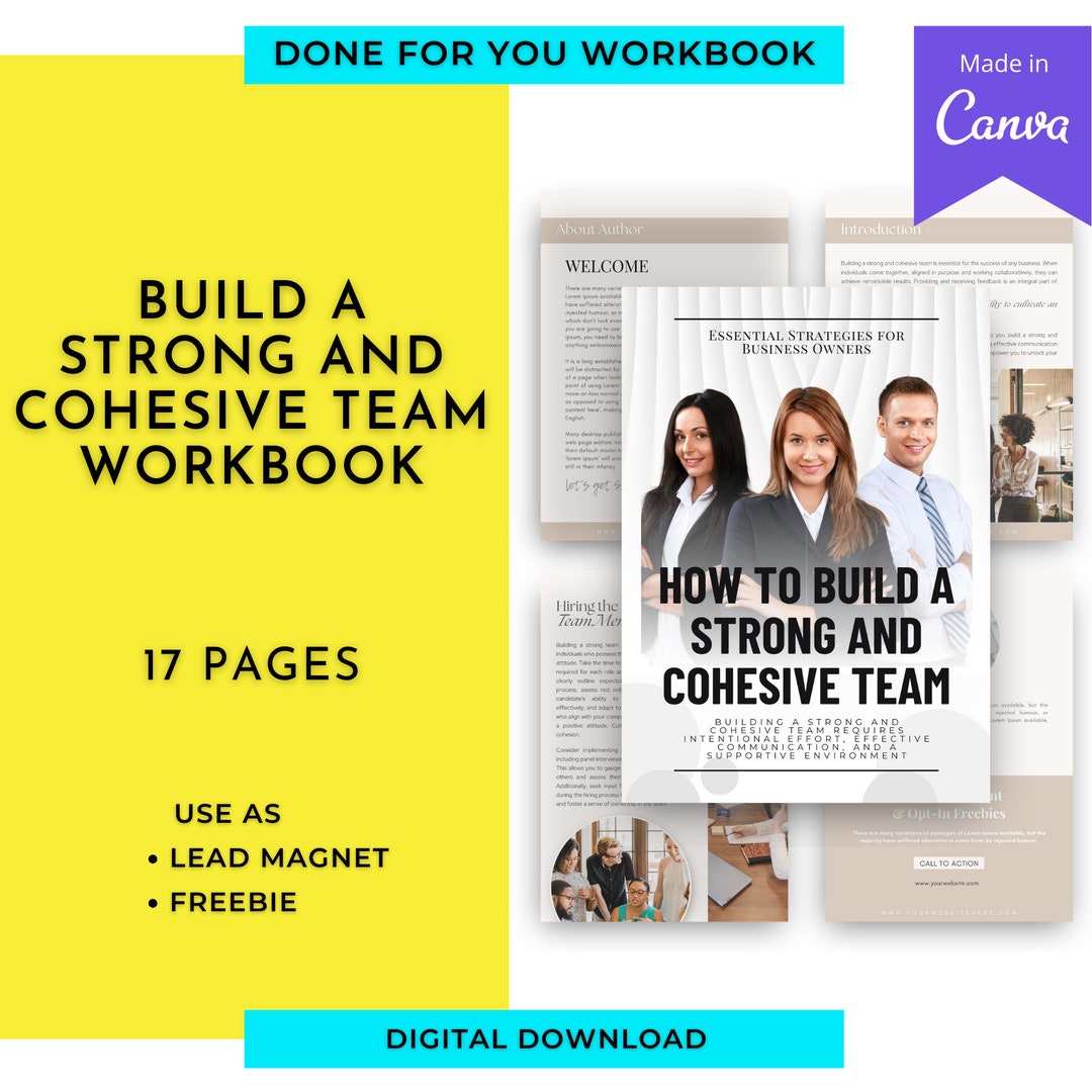 How To Build A Strong Cohesive Team How to Build a Strong and Cohesive Team Done for You PLR - Etsy