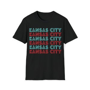 Red and Teal Kansas City Softstyle T-Shirt - KC Current