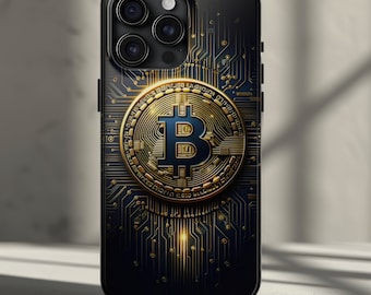 Bitcoin Phone Case iPhone 17, 16, 15, 14, 13, 12, X, Pro Max, Plus - Crypto Enthusiast Protective Cover Electronic Circuit Board Tech Geek