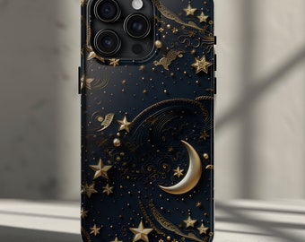 Coque IPhone – Motif étoile Lune Magique – Silicone Souple – Pour 11/12/13 Pro Max Et Plus