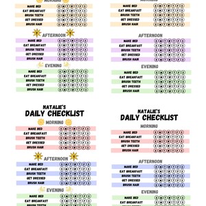 Editable Kids Chore Chart Four Versions - Etsy
