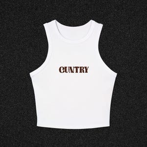 Cuntry レディース マイクロ リブ レーサー タンクトップ オプション C