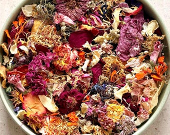Bauerngarten-Potpourri | Bunte Trockenblumen-Mischung | Handgemachter Bio-Raumduft aus Somerset, England