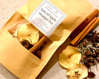 Simmer Pot Bratapfel und Zimt | Raumduft für Herbst und Winter | Weihnachtliches Duftpotpourri | Natürliches Geschenk
