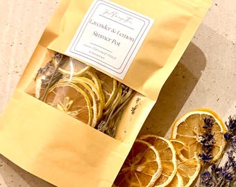 Simmer Pot Lavendel und Zitrone | Natürlicher Raumduft | Blumig-frisches Duftpotpourri | Entspannendes botanisches Geschenk