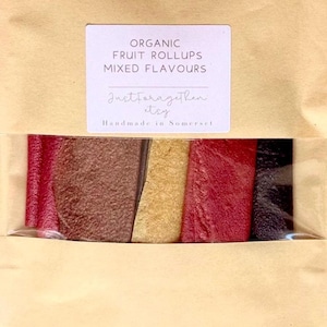 Organic Roll-Ups | Handmade Fruit Leather | No Added Sugar | Vegan & Paleo Snack | Dried Fruit Treat Mixed selection