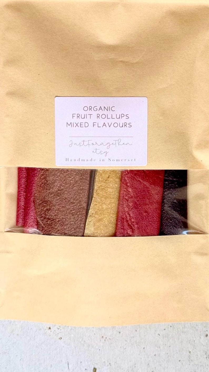 Organic Roll-Ups | Handmade Fruit Leather | No Added Sugar | Vegan & Paleo Snack | Dried Fruit Treat Mixed selection