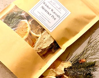 Simmer Pot Winterwärme | Weihnachtlicher Raumduft | Kiefer, Rosmarin, Orange, Ingwer und Muskat | Natürliches Duftpotpourri