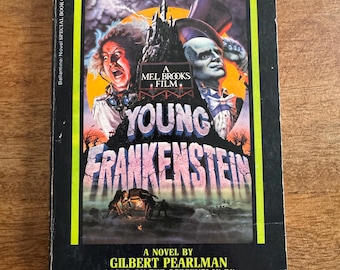 Horror vintage paperback, Young Frankenstein door Pearlman Ballantine, pbo 1974