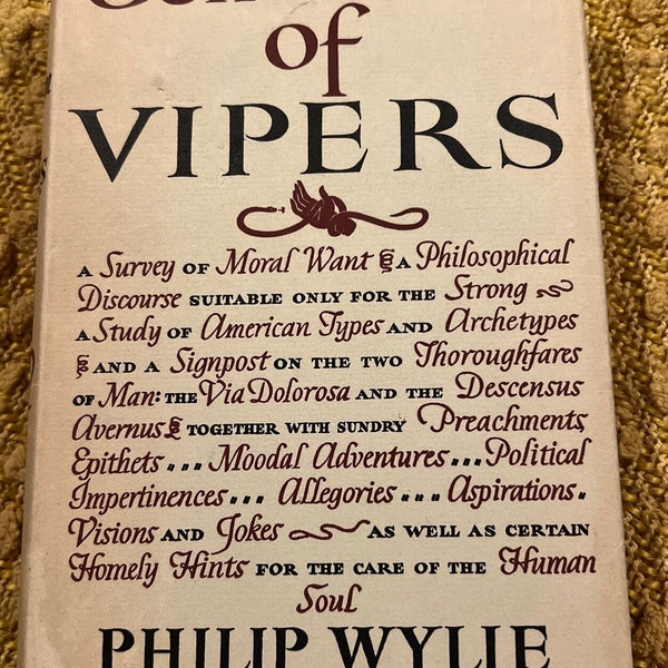 Generation of Vipers von Philipp Wylie, 1942 Farrar & Rinehart ,EHRH C DJ, 1st edition