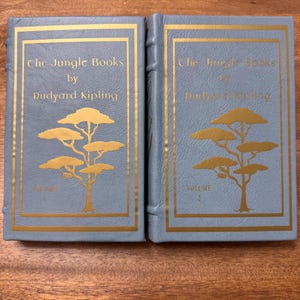 1948 The Jungle Books Vol 1&2 Leather Hardcover  By Rudyard Kipling
