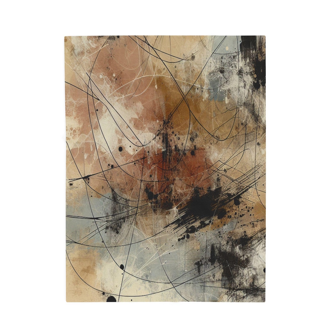 Whispers of Abstraction - Plush Blanket - Etsy