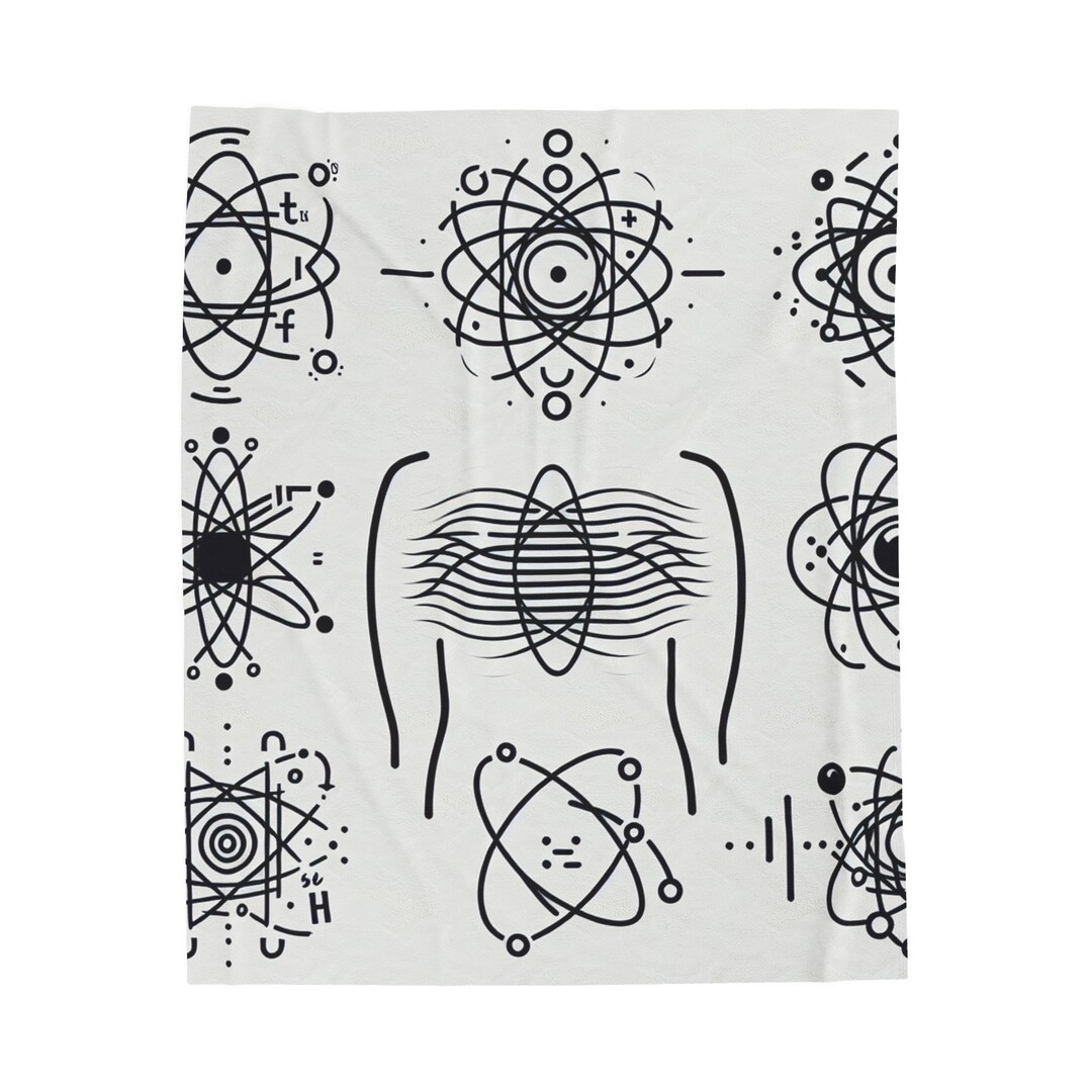 Atomic Sketches and Symbols- Plush Blanket - Etsy
