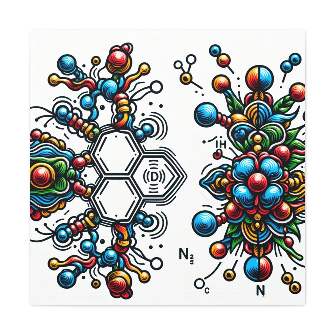 Abstract Fusion of Science and Art Canvas - Etsy