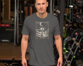 The Tower card is a symbol of sudden change and revelation and you'll feel amazing in the comfort of a high-frequency cotton T shirt.