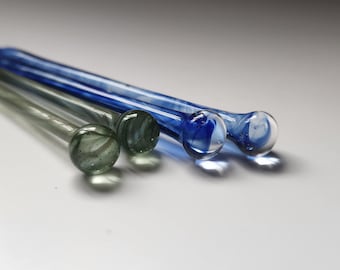 Horquillas de cristal para el pelo - Dos pares de horquillas - Borosilicato duradero hecho a mano - Para toda ocasión - Accesorio - Joyería