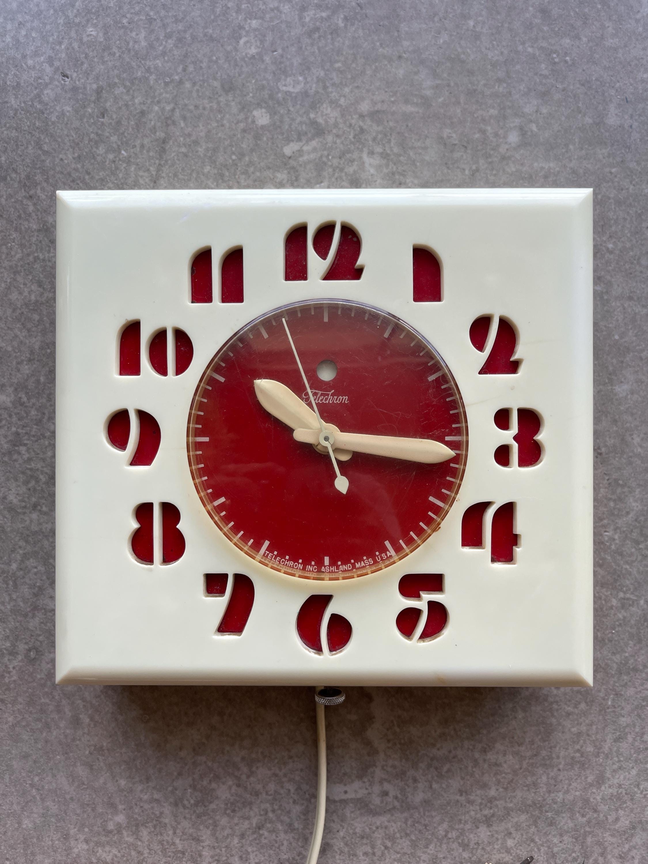 JUNK! ディスプレイに US Vintage TELECHRON 置き時計 Telechron Kitchen Clock - Etsy