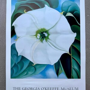 90s Georgia O'keeffe Museum Exhibition Print Poster Jimson Weed
