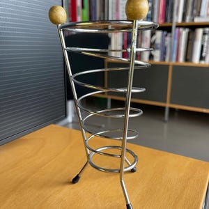Vintage Spiral Atomic Postmodern Catchall Desk Organizer Pen Holder
