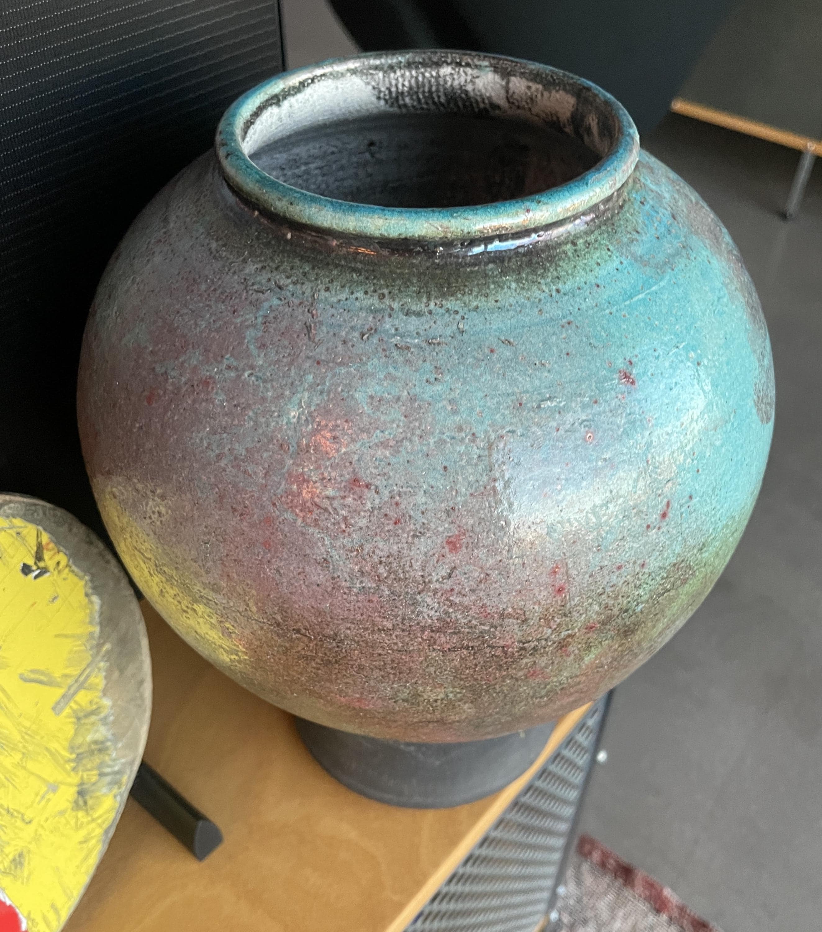 Mark Hines Raku Vintage Studio Pottery Vessel Vase Large - Etsy