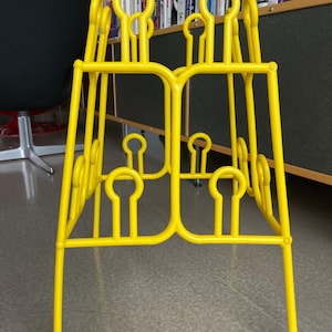 80s Space Age Yellow Plastic Shoe Rack Postmodern Yaffa Style