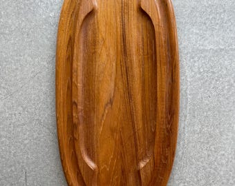 JHQ Dansk Teaked Carved Form Tray Jens Quistgaard Danish Modern
