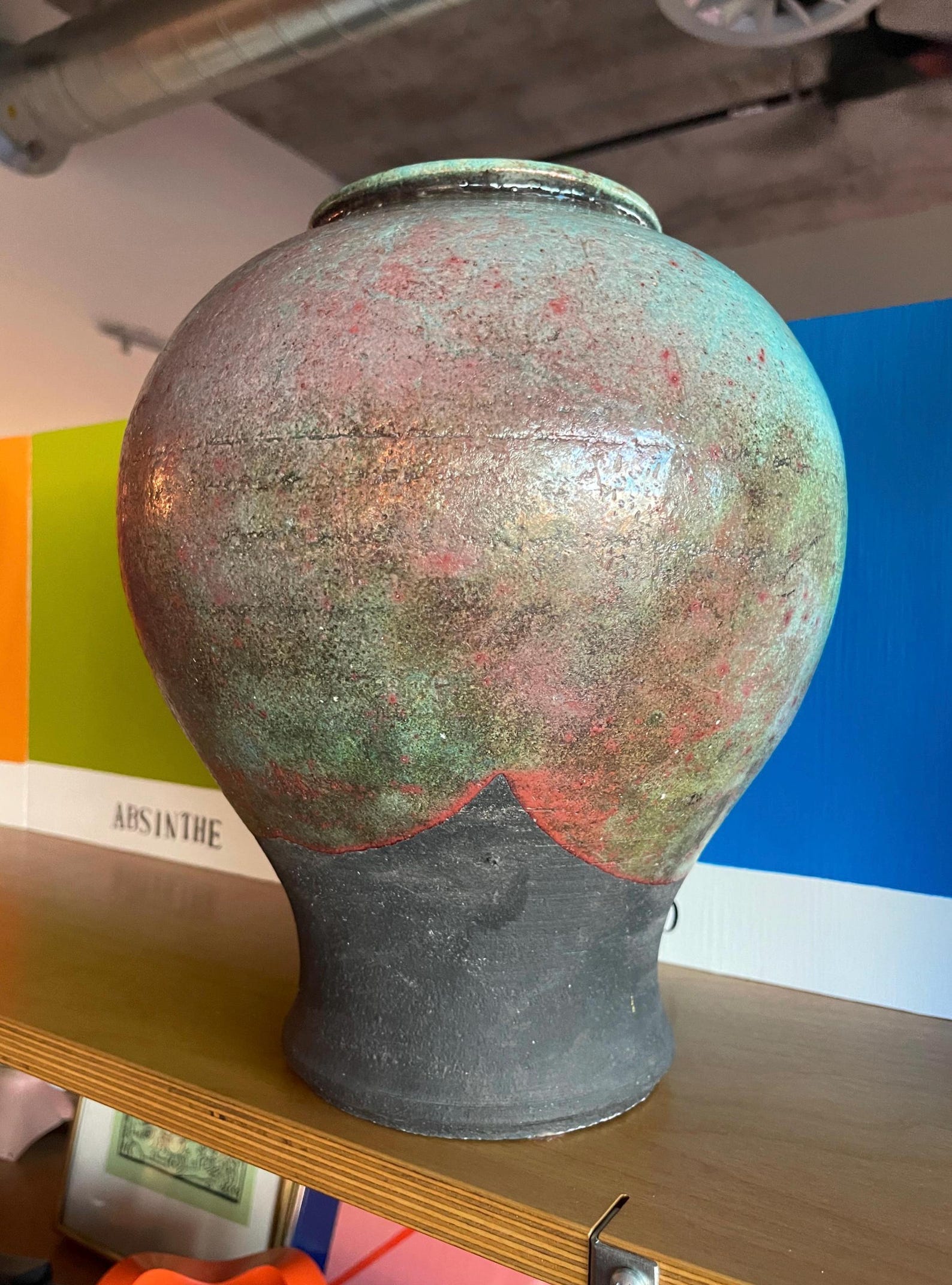 Mark Hines Raku Vintage Studio Pottery Vessel Vase Large - Etsy