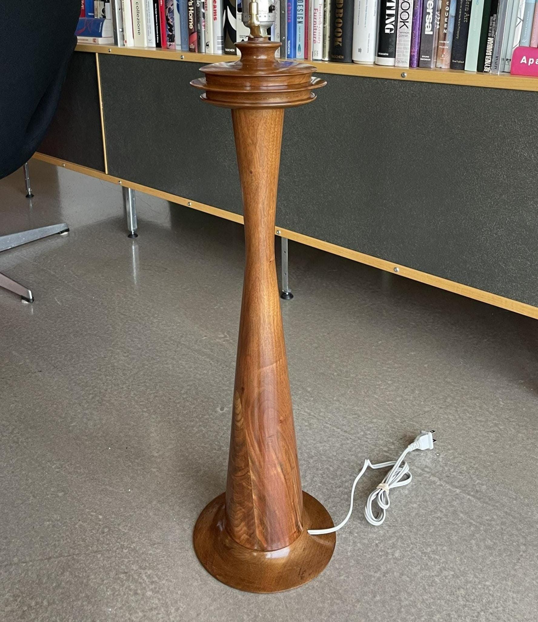 Vintage Sculptural Wood Lamp Space Needle Modeline Powell Style Mid Century