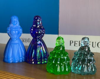 Boyd Glass Uranium Carnival Cased Jennifer Nancy Sculptures