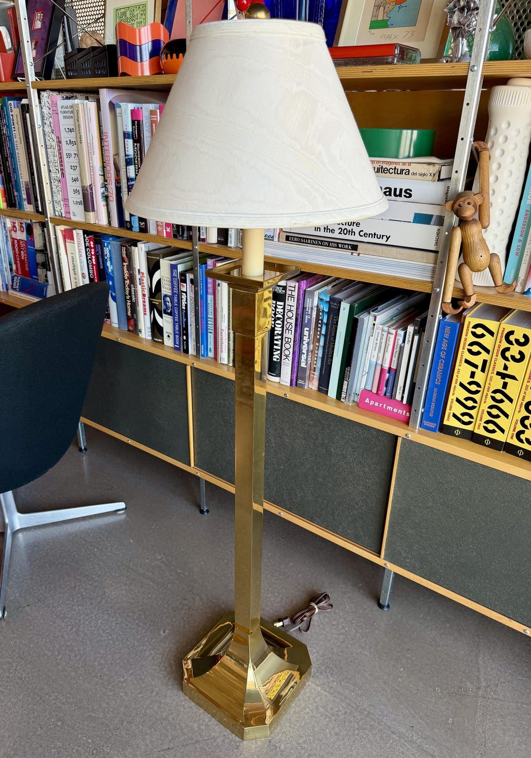 Vintage Frederick Cooper Sculptural Brass Floor Lamp Hollywood