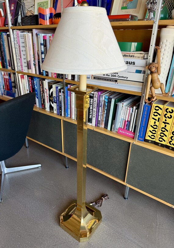 Vintage Frederick Cooper Sculptural Brass Floor Lamp Hollywood