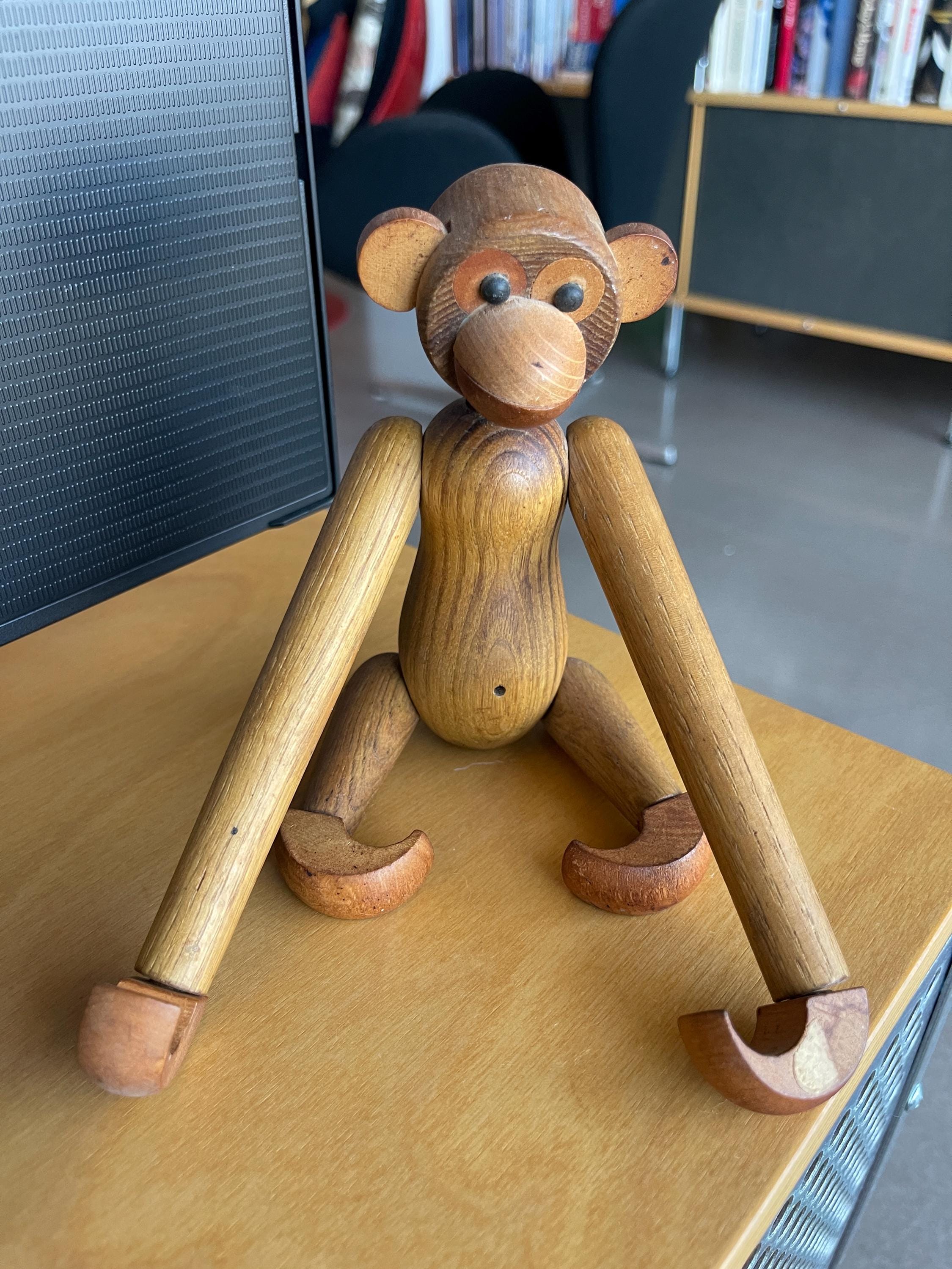 KAY BOJESEN ABE サルの置物 未使用 60s Japanese Zoo Line Kay Bojesen Style Wooden Articulated