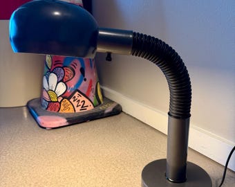 Lámpara de escritorio de metal de cañón de los años 70, estilo vintage espacial, de Raak Sonneman, estilo globo ocular