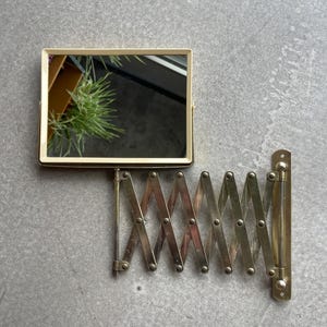 Vintage Franklin Expandable Accordion Arm Mirror Magnifying Side Space Age